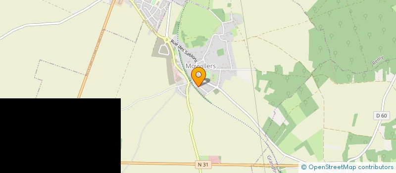 localisation de l'entreprise NATHALIE BIHOREAU CONSEIL, EVALUATION, FORMATION  MOYVILLERS