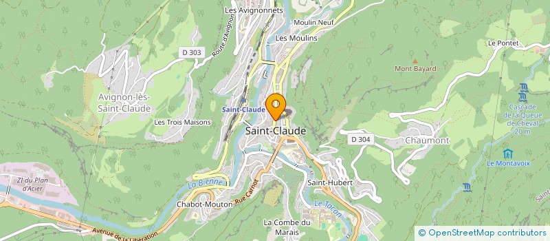localisation de l'entreprise NATHALIE BLONDEAU à SAINT-CLAUDE