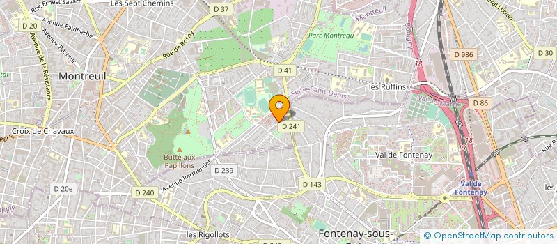 localisation de l'entreprise NATHALIE CALVET à MONTREUIL