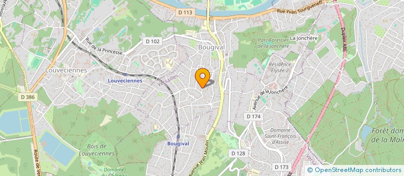 localisation de l'entreprise NATHALIE COLLAS CONSULTING  BOUGIVAL