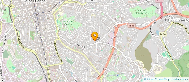 localisation de l'entreprise NATHALIE FRANCO  SAINT-ETIENNE