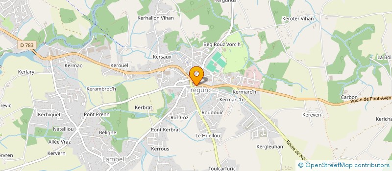 localisation de l'entreprise NATHAN  TREGUNC