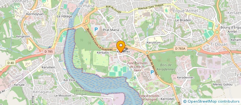 localisation de l'entreprise NATHICA à QUIMPER