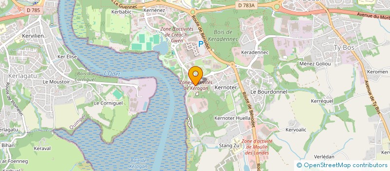 localisation de l'entreprise NATHIS à QUIMPER