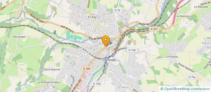 localisation de l'entreprise NATHLAINE à L'ARBRESLE