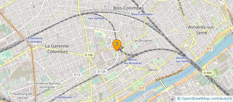 localisation de l'entreprise NATRAN à BOIS-COLOMBES