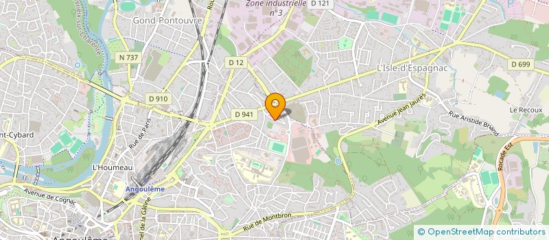 localisation de l'entreprise NATUR'ALL à ANGOULEME