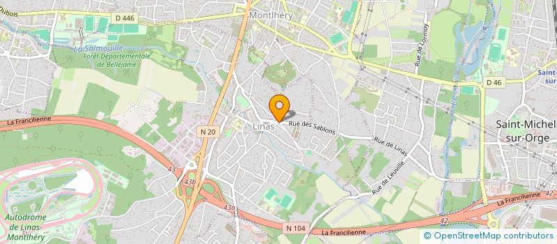 localisation de l'entreprise NATUR BIO à LINAS