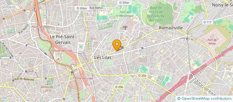 localisation de l'entreprise NATUR'ELLES à LES LILAS