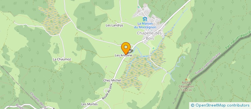 localisation de l'entreprise NATUR ODYSSEE JURA  CHAPELLE-DES-BOIS