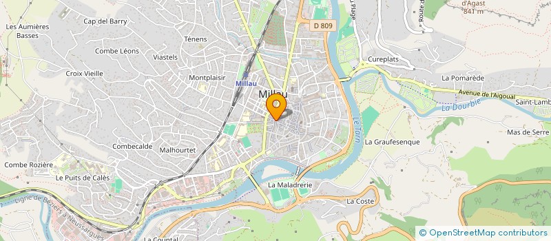 localisation de l'entreprise NATUR'ORIENT à MILLAU
