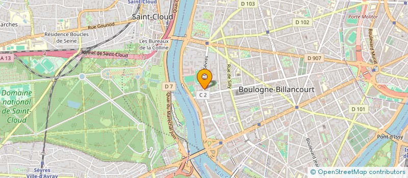 localisation de l'entreprise NATUR'VITA à BOULOGNE-BILLANCOURT