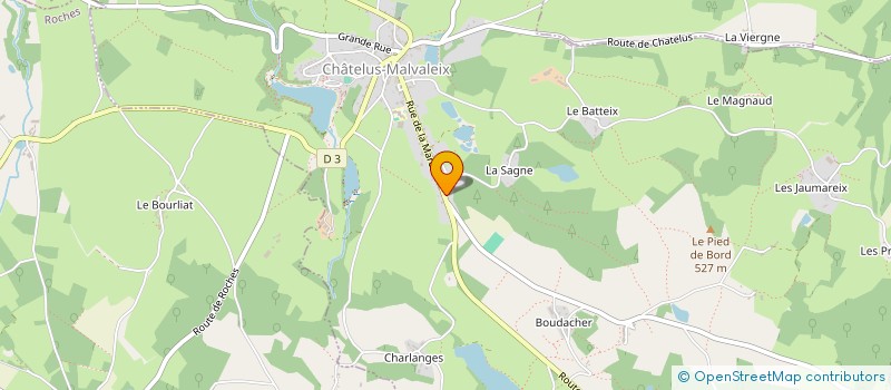 localisation de l'entreprise NATURA 23  CHATELUS-MALVALEIX