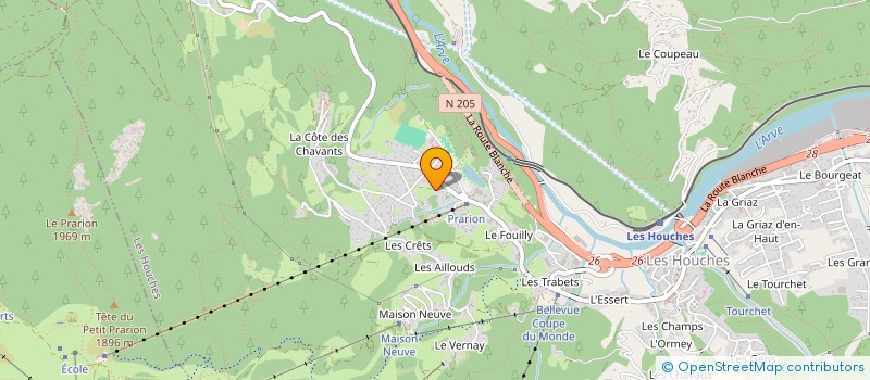 localisation de l'entreprise NATURA BIO  LES HOUCHES