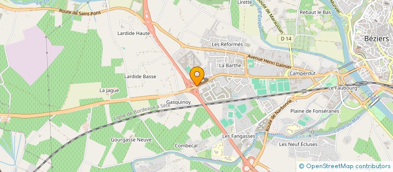 localisation de l'entreprise NATURA EVASION à BEZIERS
