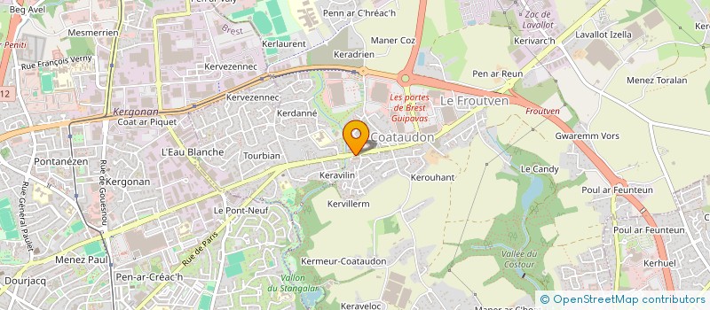 localisation de l'entreprise NATURA FLEURS à GUIPAVAS