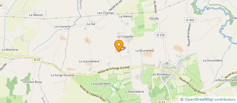 localisation de l'entreprise NATURA PEINTURE  OUVILLE