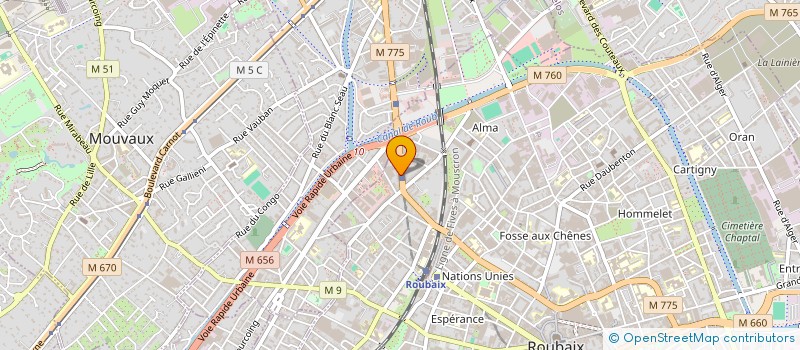 localisation de l'entreprise NATURAL CARE à ROUBAIX