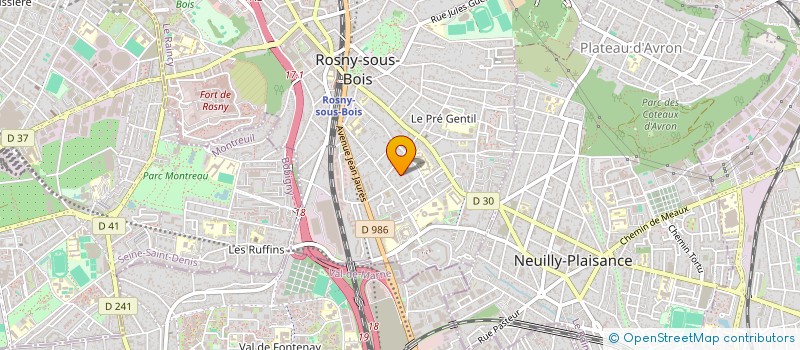 localisation de l'entreprise NATURAL CLEAN à ROSNY-SOUS-BOIS