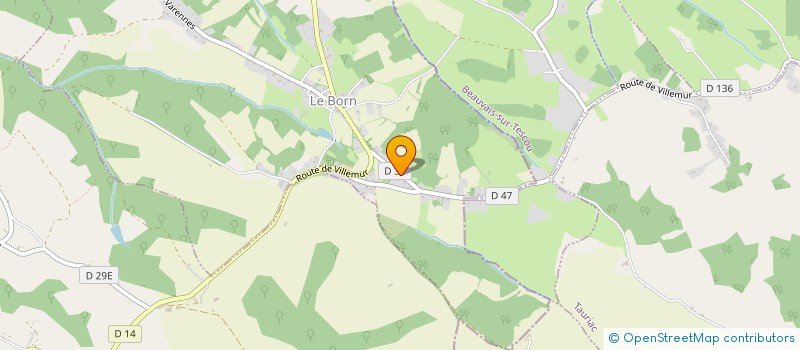 localisation de l'entreprise NATURALIS  LE BORN