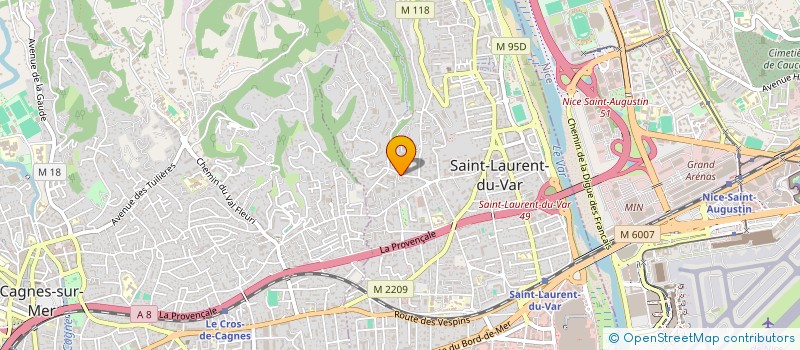 localisation de l'entreprise NATURBAT SA à SAINT-LAURENT-DU-VAR