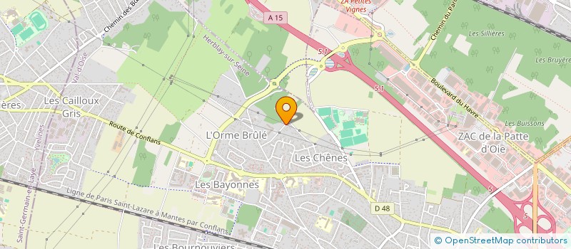 localisation de l'entreprise NATURE A.J.  HERBLAY-SUR-SEINE