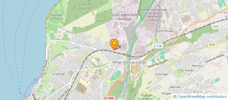 localisation de l'entreprise NATURE AQUATIQUE à THONON-LES-BAINS