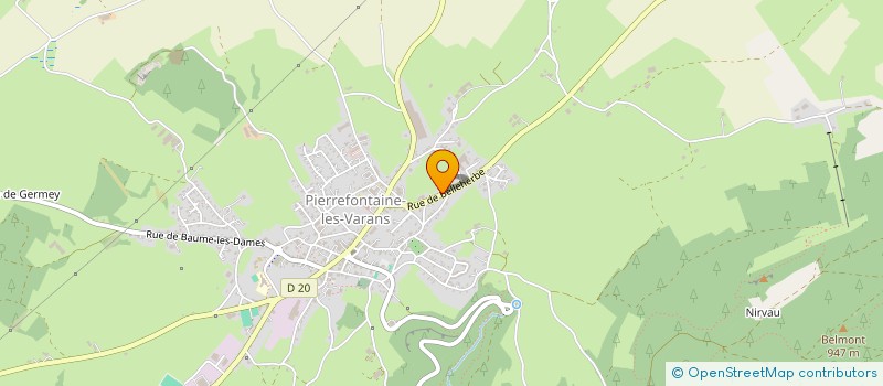 localisation de l'entreprise NATURE COMTOISE  PIERREFONTAINE-LES-VARANS
