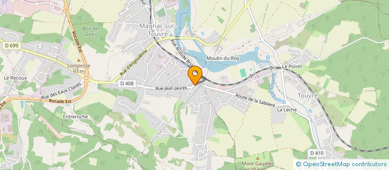 localisation de l'entreprise NATURE DECOUVERTE SPORT LOISIR NDSL  MAGNAC-SUR-TOUVRE