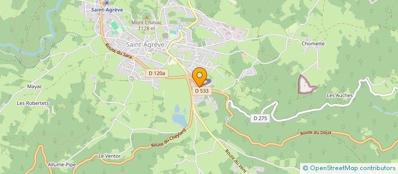 localisation de l'entreprise NATURE ET ASSAINISSEMENT DES HAUTEURS  SAINT-AGREVE