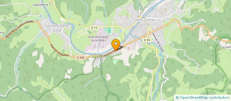 localisation de l'entreprise NATURE ET BATI à SAINT GENIEZ D'OLT ET D'AUBRAC