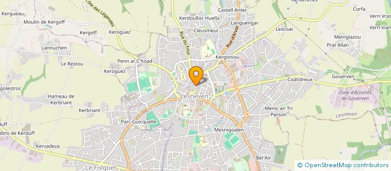 localisation de l'entreprise NATURE ET CONSTRUCTIONS  LESNEVEN