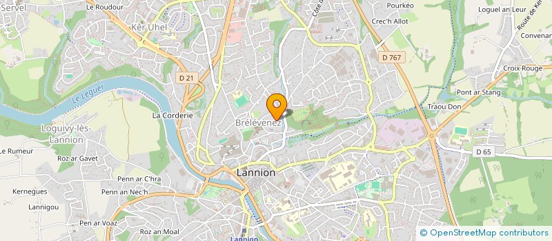 localisation de l'entreprise NATURE ET CREATION  LANNION