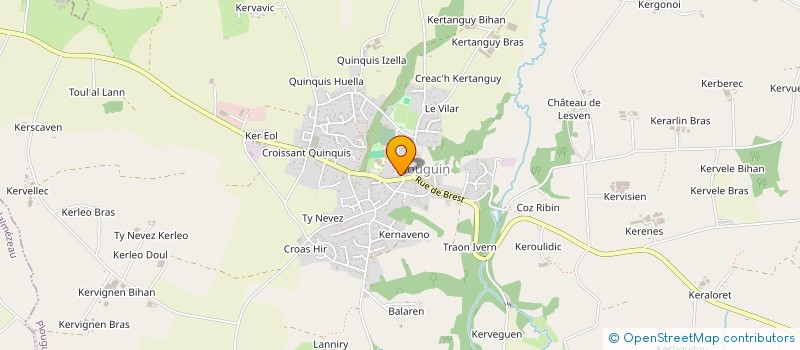 localisation de l'entreprise NATURE ET FLEURS  PLOUGUIN