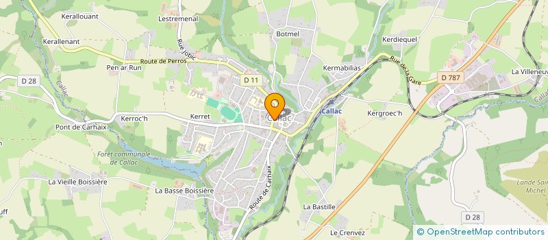 localisation de l'entreprise NATURE ET 'HAIR'NELLE  CALLAC