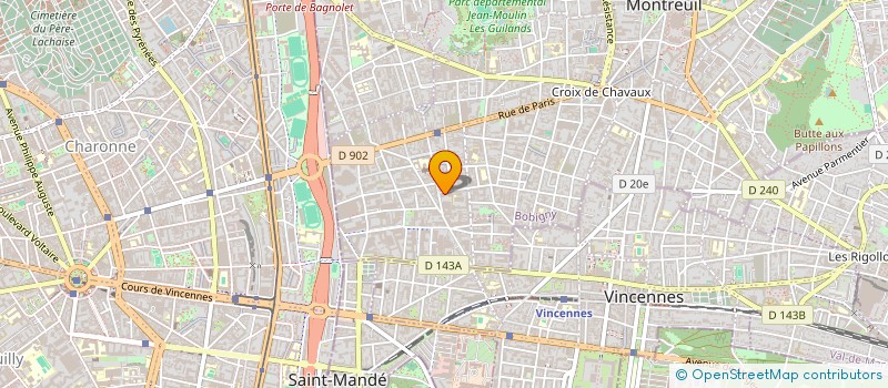 localisation de l'entreprise NATURE ET PROGRES ILE DE FRANCE à MONTREUIL
