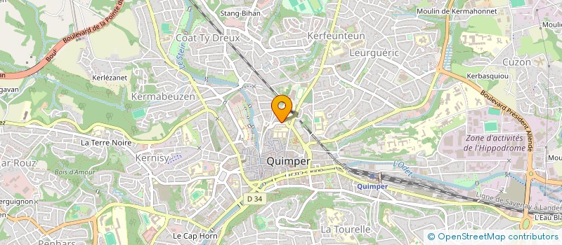 localisation de l'entreprise NATURE HERMINE à QUIMPER