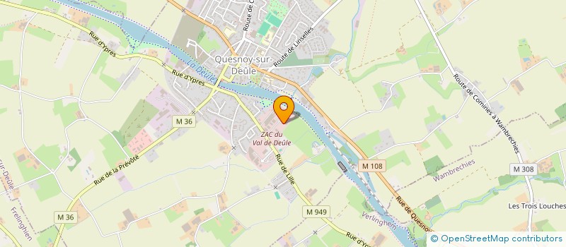 localisation de l'entreprise NATURE JARDIN à QUESNOY-SUR-DEULE