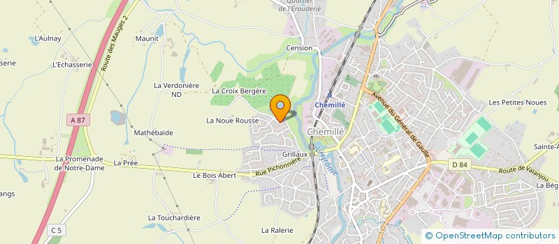 localisation de l'entreprise NATURE MAINE ENVIRONNEMENT  CHEMILLE-EN-ANJOU