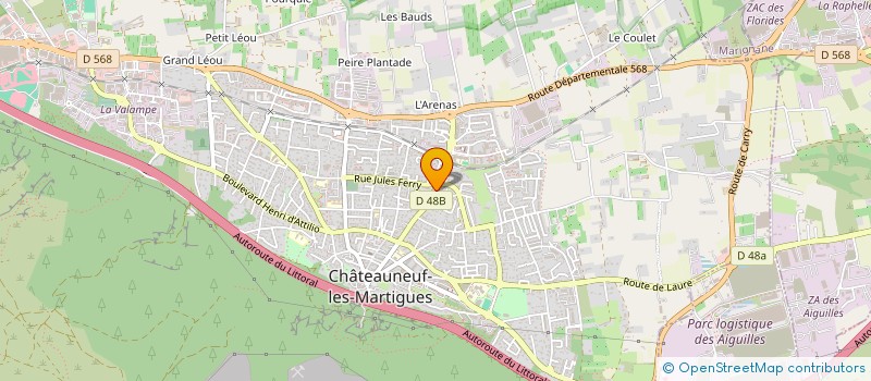 localisation de l'entreprise NATURE PEINTURE  CHATEAUNEUF-LES-MARTIGUES