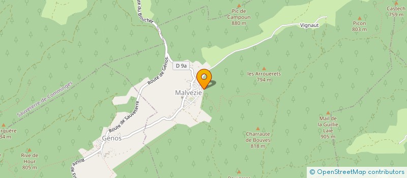 localisation de l'entreprise NATURE TP  MALVEZIE