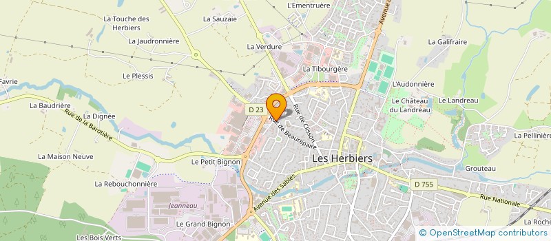 localisation de l'entreprise NATURE VERTE à LES HERBIERS