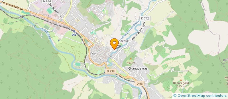 localisation de l'entreprise NATURILYS à DIE
