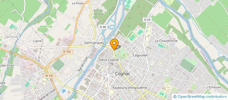 localisation de l'entreprise NAUD C ET NAUD L A à COGNAC