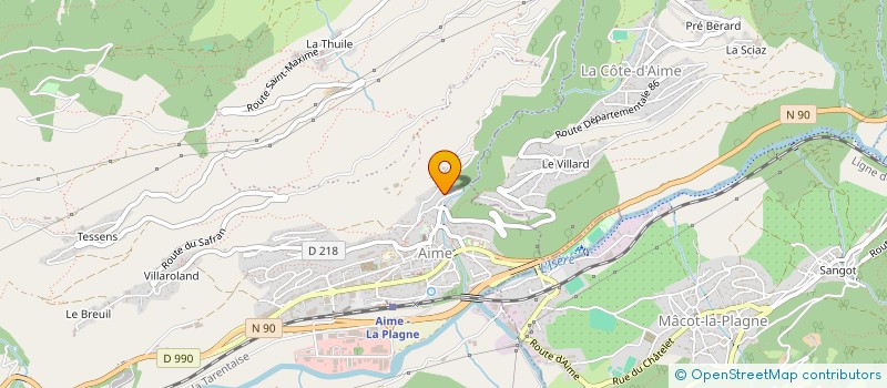 localisation de l'entreprise NAUD LIMIT  LA PLAGNE TARENTAISE