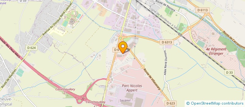 localisation de l'entreprise NAUDARY à CASTELNAUDARY