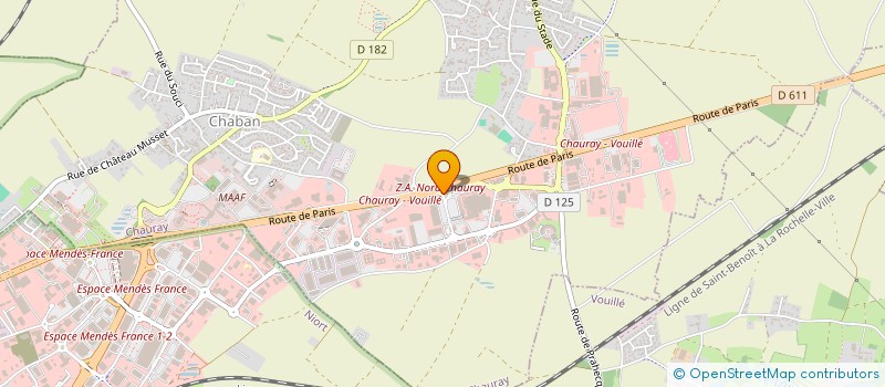 localisation de l'entreprise NAUDIN DACCORD  CHAURAY