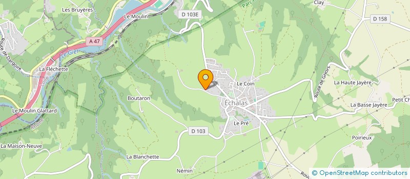 localisation de l'entreprise NAUDY  ECHALAS