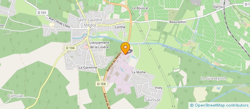 localisation de l'entreprise NAUERA BIERES ET VINS à SAINT-LAURENT-MEDOC