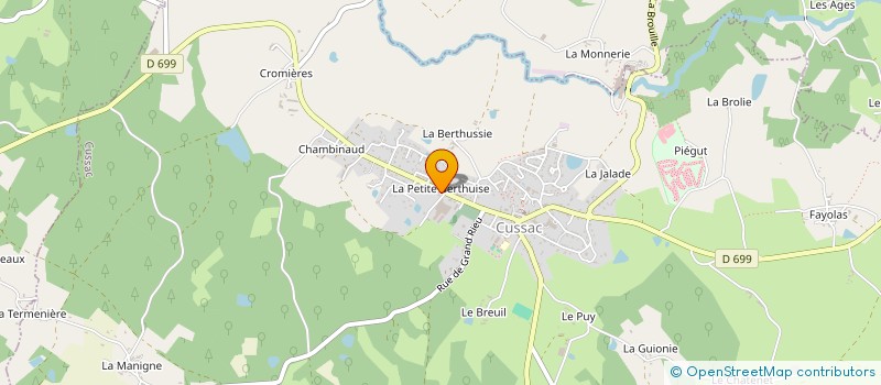 localisation de l'entreprise NAULIDIS à CUSSAC
